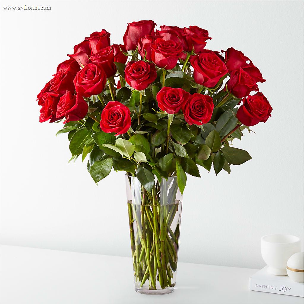 Long Stem Red Rose Bouquet – Grass Valley Florist, Grass Valley CA
