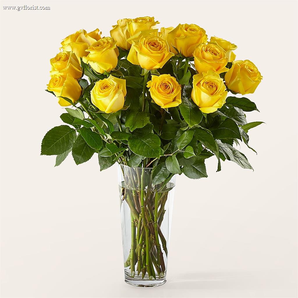 Long Stem Yellow Rose Bouquet –  Grass Valley Florist, Grass Valley CA
