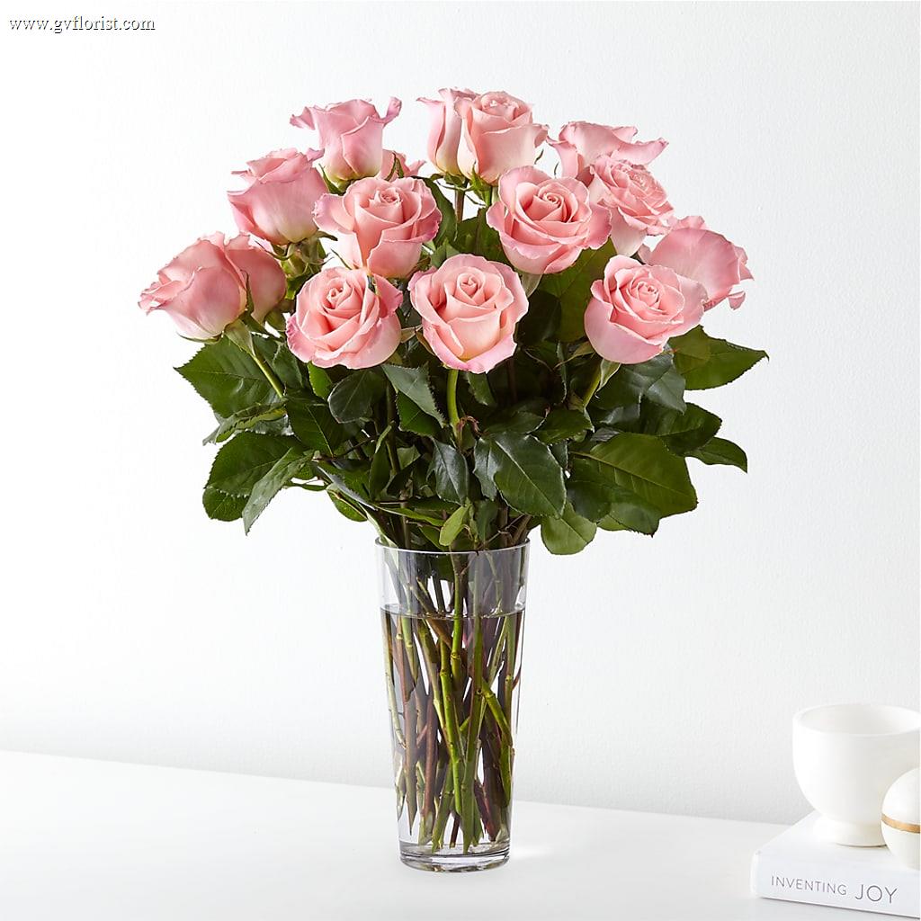 Long Stem Pink Rose Bouquet –  Grass Valley Florist, Grass Valley CA