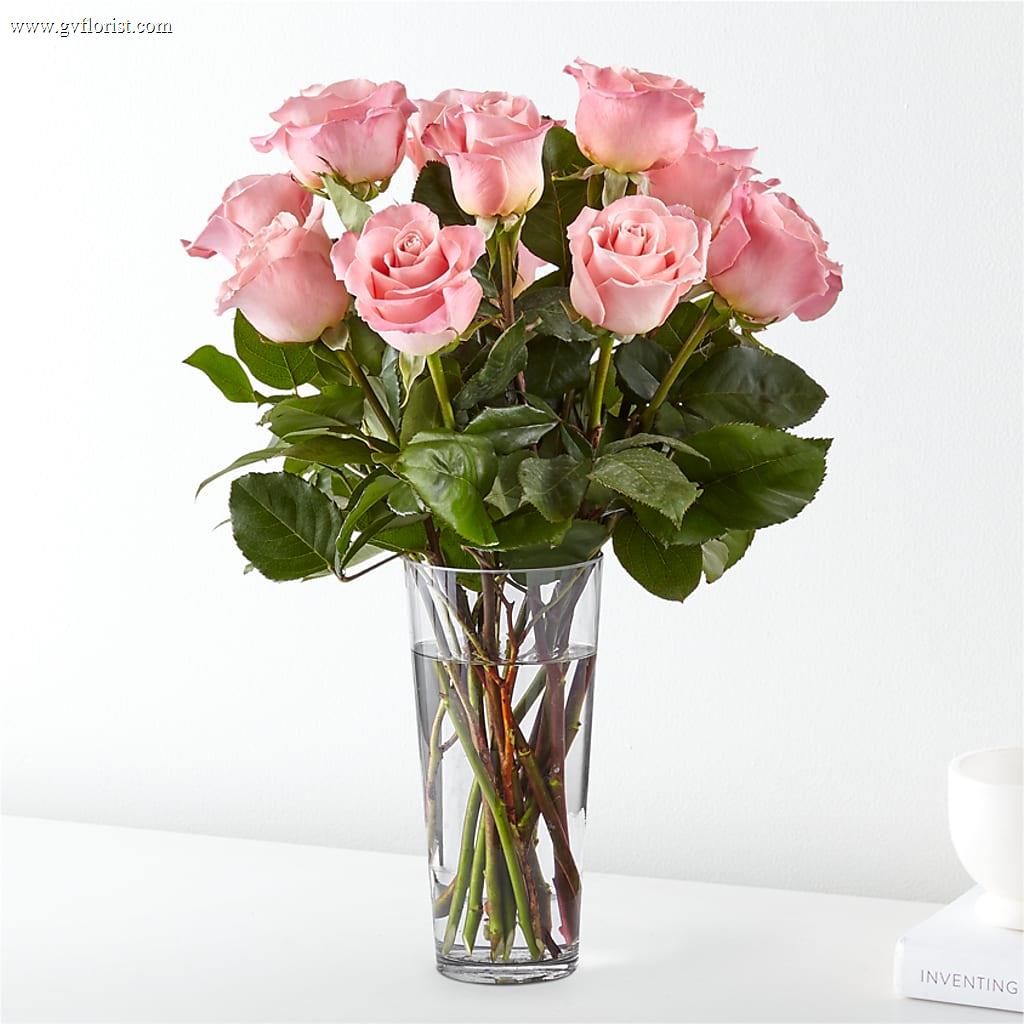 Long Stem Pink Rose Bouquet –  Grass Valley Florist, Grass Valley CA