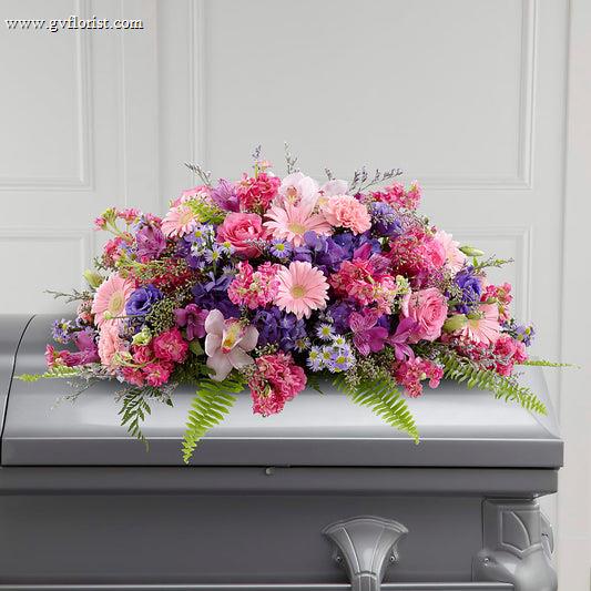 Glorious Garden Casket Spray –  Grass Valley Florist, Grass Valley CA