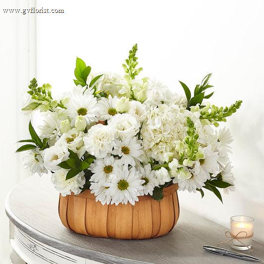 Pure Ivory Basket –  Grass Valley Florist, Grass Valley CA