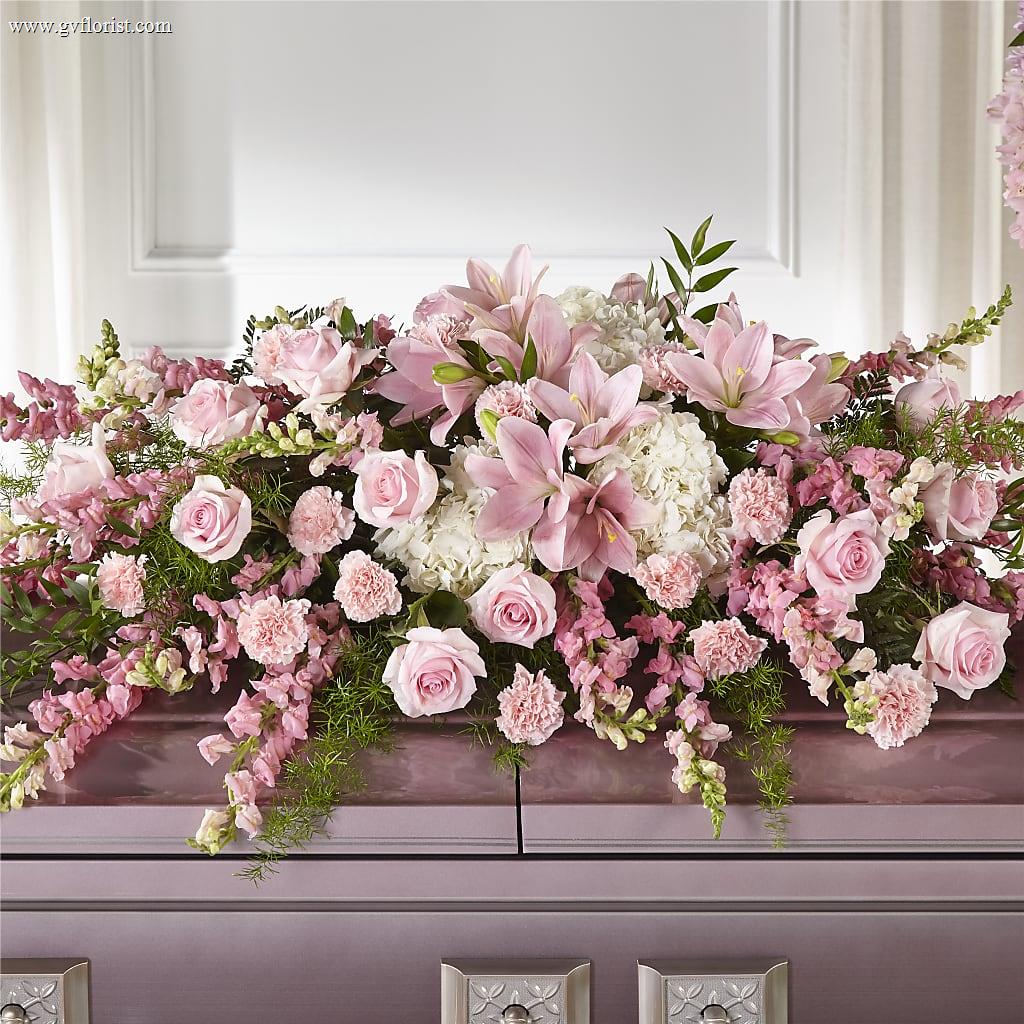 Life & Remembrance Casket Spray – Grass Valley Florist, Grass Valley CA