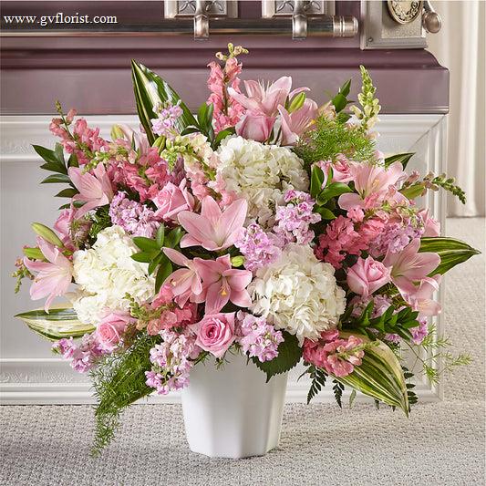 Simply Serene Floor Basket –  Grass Valley Florist, Grass Valley CA