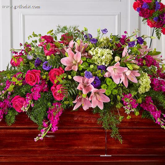 Radiant Tribute Casket Spray –  Grass Valley Florist, Grass Valley CA