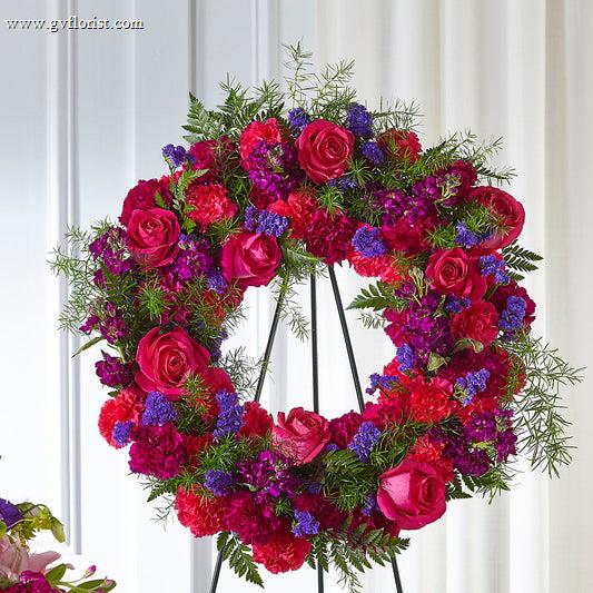 Calming Colors Wreath –  Grass Valley Florist, Grass Valley CA