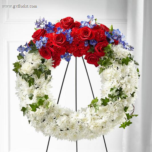 Patriotic Passion Wreath –  Grass Valley Florist, Grass Valley CA