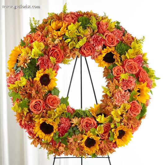 Autumnal Memories Wreath (Standard) –  Grass Valley Florist, Grass Valley CA