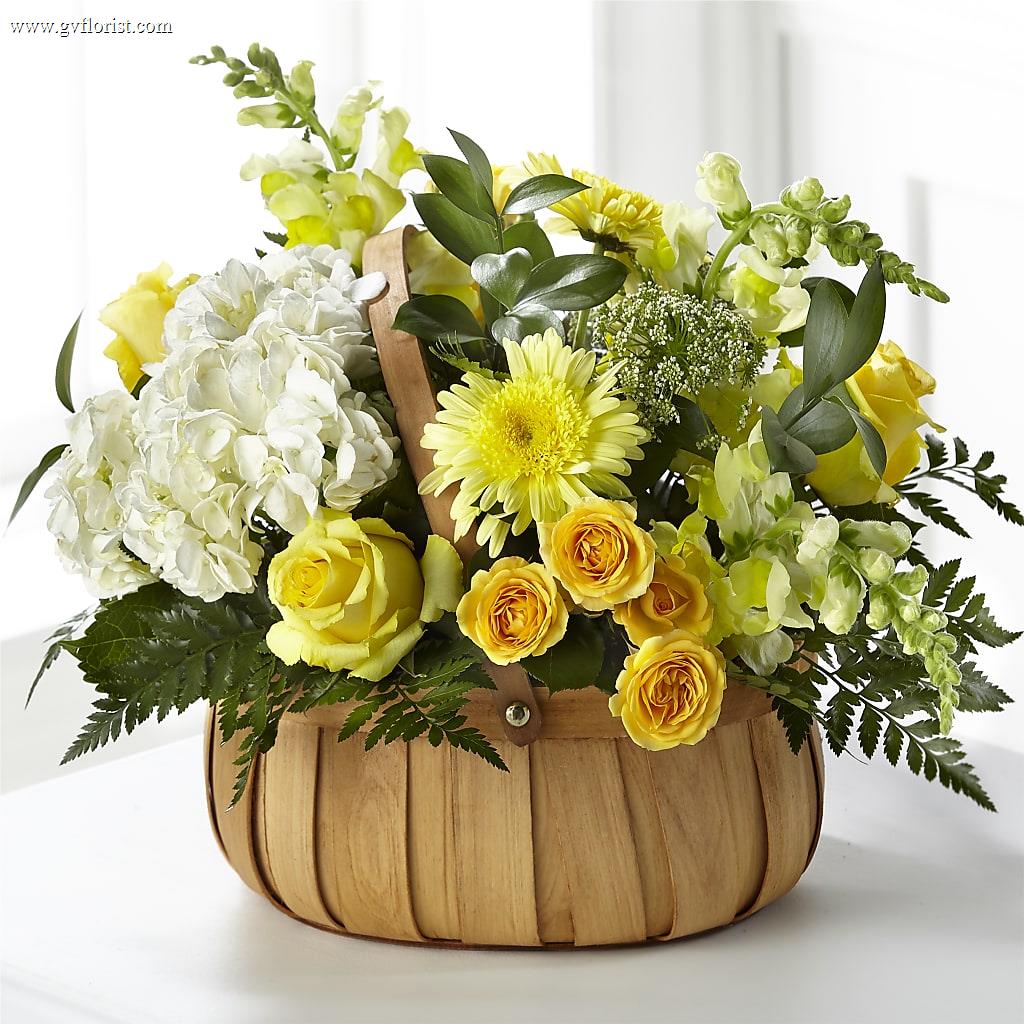 Rustic Remembrance Basket –  Grass Valley Florist, Grass Valley CA