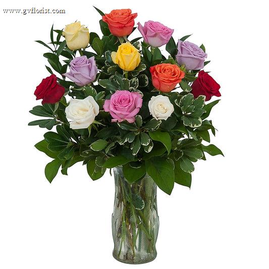 Dozen Roses - Mix it up! –  Grass Valley Florist, Grass Valley CA