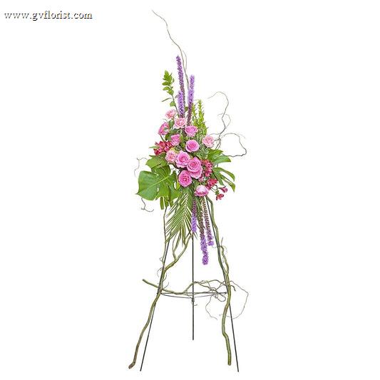 Peaceful Pink Standing Spray –  Grass Valley Florist, Grass Valley CA