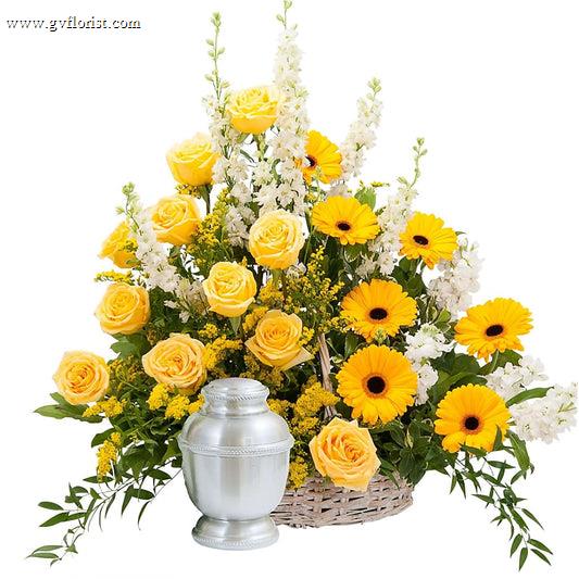 Rays of Sunshine Basket Surround –  Grass Valley Florist, Grass Valley CA