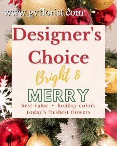 Designer's Choice Bright & Merry –  Grass Valley Florist, Grass Valley CA