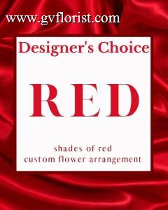 Designer's Choice - Shades of Red –  Grass Valley Florist, Grass Valley CA