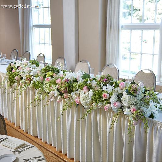 State of Joy Head Table Arrangement –  Grass Valley Florist, Grass Valley CA