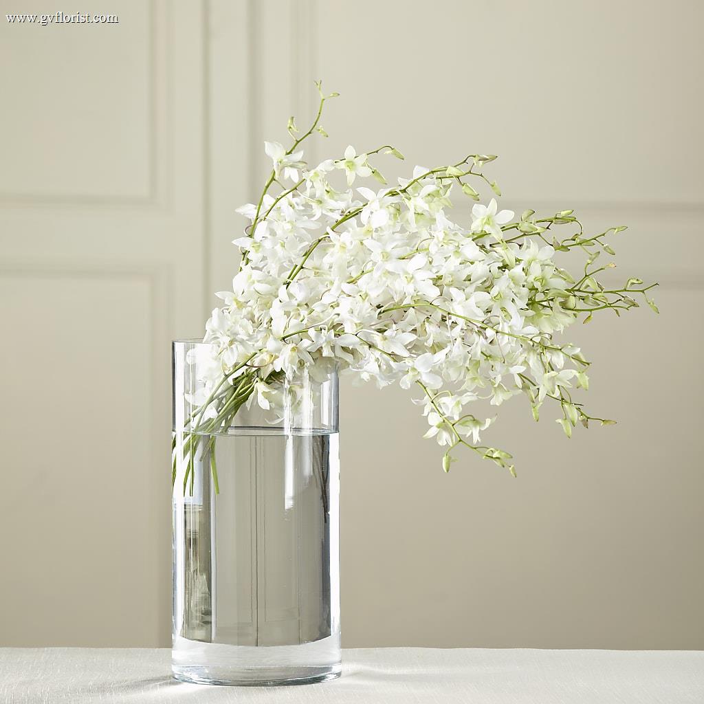 White Dendrobium Bouquet – Grass Valley Florist, Grass Valley CA
