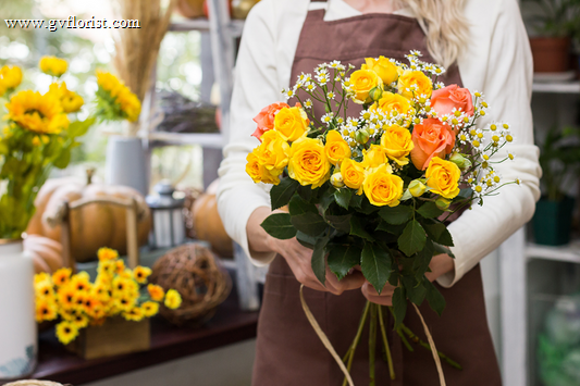 Get well soon flower arrangement with bright mixed blooms to lift the recipient’s spirits